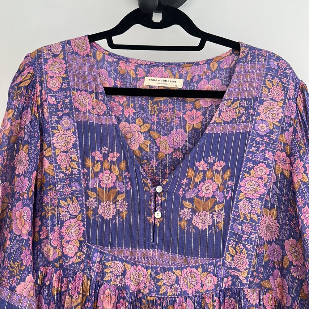 Spell Purple Floral Maxi Dress - Picture 2 of 5